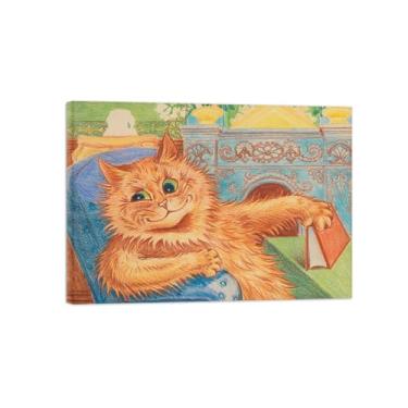 Imagem de Animais Pinturas Famosas Arte Parede-Fotos Lona para Sala de Estar-Gato laranja-Pôster e Imprimir Decoração 50x70cm20x27in Tela Embrulhada