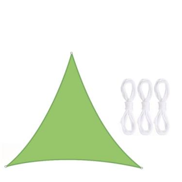 Imagem de TBATM Sun Shade Vela Impermeável ao ar Livre Jardim Pátio Partido Protetor Solar Toldo,Triângulo Sun Shade 98% Uv Bloco com Corda Livre,Velas de Sombra para Varanda,Green,4.5X4.5X4.5m