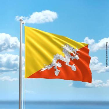 Imagem de Bandeira do Butão 80cmx140cm Tecido Oxford 100% Poliéster - Presente-B
