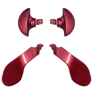 Imagem de 4 Pcs Metal Back Paddles for PS5 Edge Controller, Replacement Paddles for PS5 Edge Controller Rear Grip Parts,Interchangeable Metal Rear Button for PS5 DualSense Edge Controller(Red)