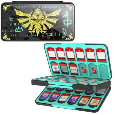 Imagem de THELIFELICIOUS Switch Game Card Case for Nintendo Switch 2 / OLED/ Lite, Gradient Color Lining Games Card Holder with 48 Game Card Slots & 24 Micro SD Card Slots