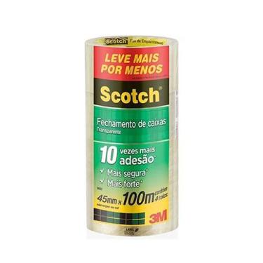Imagem de Fita 3M De Empacotamento 45Mm X 100M Transparente C/4 Un - Scotch