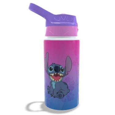 Imagem de Garrafa Squeeze Stitch Degrade de Alumínio Infantil Escolar 500ml - Me