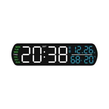 Imagem de Relógio De Mesa Digital LED Com Alarme Duplo, Com Temperatura, Umidade
