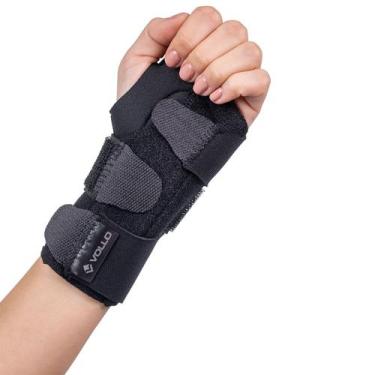 Imagem de Órtese Munhequeira com Tala Longa Sem Polegar Mão Esquerda P-M Vollo -