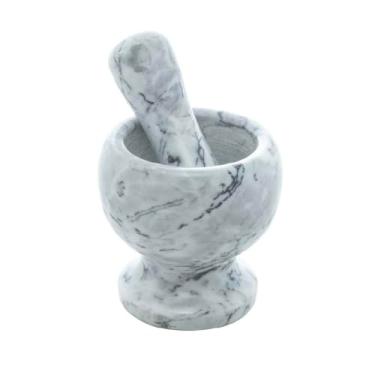 Imagem de Pilão de Mármore com Socador Cinza 11cm x 11cm - Wolff