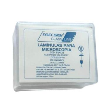 Imagem de Lamínula de Vidro para Microscopia 100 UN - Precision, (24x32)mm