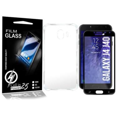 Imagem de Película Vidro 3D + Capa COM BORDA compatível Galaxy J4 J400 5.5 - Cel