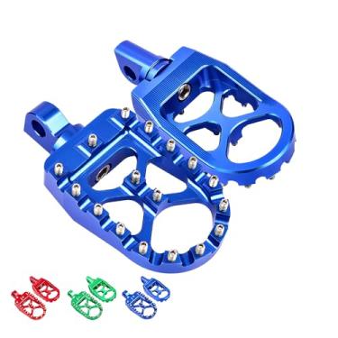 Imagem de PUCKY Apoios De Pé Largos Cnc Com Rotação 360° Estilo Mx Chopper Bobber Para Harley Dyna Sportster Fatboy Iron 883, Azul