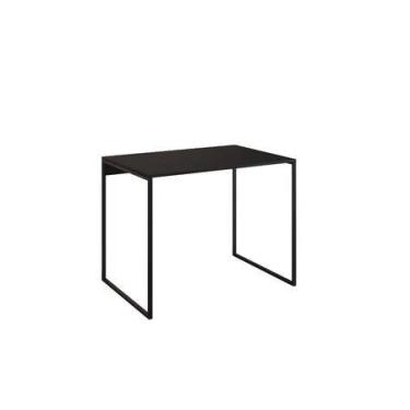 Imagem de Mesa Escrivaninha Grécia 80x46cm Tampo de Madeira Base Ferro Modelo In