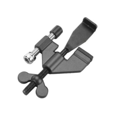 Imagem de IEUDNS Trava de porta portátil, batente de porta, estável, ajustável para segurança residencial, dispositivo de segurança para hotel, viagem, dormitório, Cinza