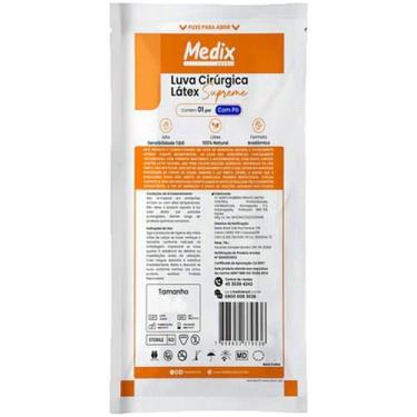 Imagem de Luva Cirúrgica Supreme Medix Brasil Látex com Pó - Estéril - Tamanho 7