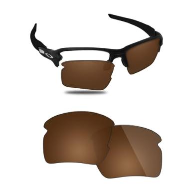 Imagem de Fiskr Lentes polarizadas de substituição compatíveis com óculos de sol Oakley Flak 2.0 XL OO9188, resistente a impactos e ajuste perfeito, Marrom, Standard