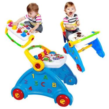 Imagem de Andador Didático Infantil 3 em 1 com Som, Brinquedos Educativos e Alça