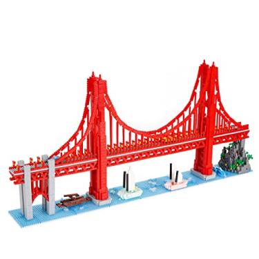 Imagem de Geniteen Building Blocks Set Golden Gate Bridge Model Building Kit World-Famous Architecture Collection Micro Mini Blocks 3800 PCS