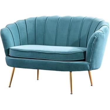 Imagem de Sofá De Veludo Apartamento Pequeno Aluguel De Casa Quarto Sala De Estar Loja De Roupas Sofá De Luxo Sofá Duplo De Tecido De Três Lugares Sofá Preguiçoso, M, 2