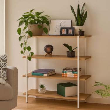 Imagem de Estante Strassis Design SD-3080 Metal e MDF Cor: Branca