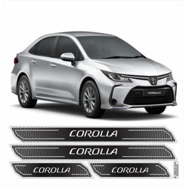Imagem de Kit Soleira Diamante Corolla 2015/2019 Cromada Resinada - Resitank