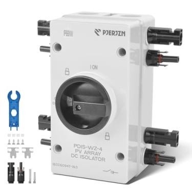 Imagem de Pjerjzn Interruptor De Desconexão Painel Solar 32A 1000V 4 Polos Pv Dc Isolador Externo Para Sistema Fotovoltaico (1000V 32A)