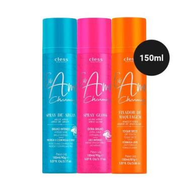 Imagem de Kit Spray Argan + Spray Gloss + Fixa Maquiagem Eu Amo Charming