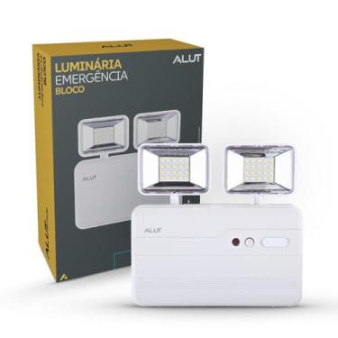 Imagem de Luminaria Led Emergencia Bloco 5w 6000K Branco Frio Bivolt Branco Cod: