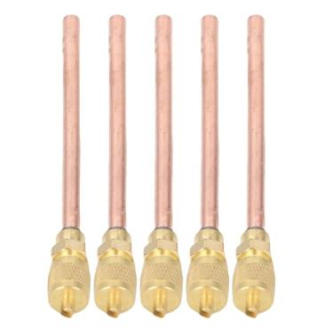 Imagem de Luocute Válvula de Serviço de Acesso a 10pcs, Resistência Brass de Ida de Ida de Carga de Ar Condicionado Substituição Válvula de Agulha, Ferramentas de Reparo de Linha de Ar