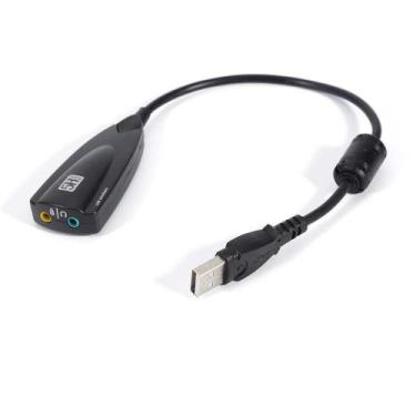 Imagem de Adaptador Placa De Som Usb 7.1 Adaptador Áudio Notebook Pc - TechBrasi