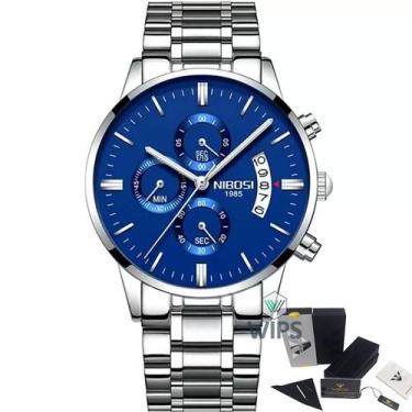 Imagem de Relógio Masculino Analógico Cronógrafo Funcional Original - Nibosi, Pr