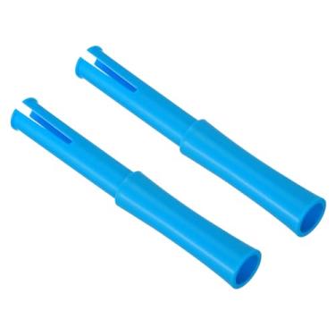 Imagem de PATIKIL Alça retrátil de 20 cm, 2 peças, dispensador de filme elástico de plástico para embalagem móvel de 22 a 25 mm, azul