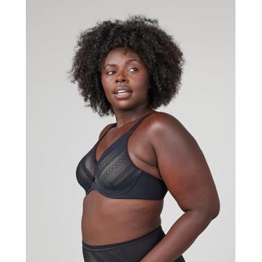 Imagem de SPANX Minimizador de Renda Illusion Feminino, Muito preto/bege champanhe, 34D