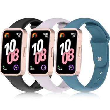 Imagem de Pulseiras supermacias compatíveis com Huawei Band 9 (8/9/10) de substituição com fecho pino e dobra, serve perfeitamente para smartwatch Huawei 10/9/8, troca de pulseira com adaptadores de conexão de