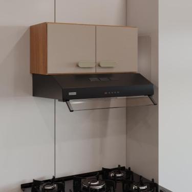 Imagem de Armário Aéreo Modulado Para Geladeira Fidelitá Mariana 60cm 2 Portas Freijó/camurça