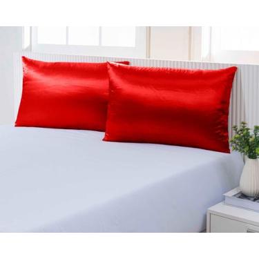 Imagem de 02 Fronhas De Cetim Anti Frizz 70cm X 50cm Par Duas Unidades - FF Enxo