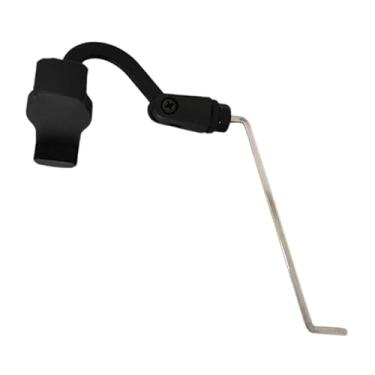 Imagem de MERIGLARE Suporte de telefone para saxofone alto, lira de marcha para sax, clipe de música giratório, suporte de música para saxofone para apresentações ao ar, Argent