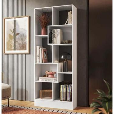 Imagem de Multiuso Livreiro com 8 nichos 4815 Branco - QMOVI