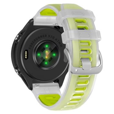 Imagem de U-LIMVE Pulseira de relógio para Garmin Forerunner 570 47 mm/Forerunner 265/Forerunner 255/Vivoactive 4/Venu 3/Venu 2, pulseira de silicone de liberação rápida de 22 mm