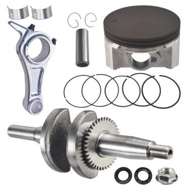Imagem de VCUJSUC Virabrequim de 55 mm Stroker 8,5 cm Billet Alumínio Biela 70 mm Revestimento Cerâmico Pistão Stroker Conjunto Rotativo Para Predator 212cc Hemi Engine Go Kart Mini Bicicleta Prata