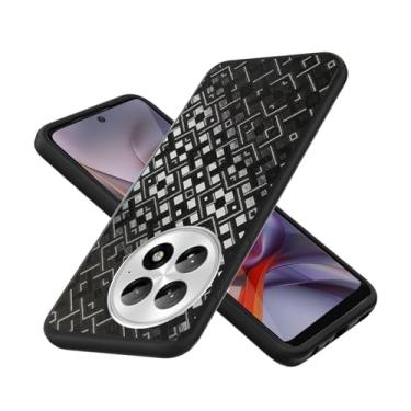 Imagem de Capa de telefone compatível com OnePlus 13R /Ace 5/Ace 5 Pro, silicone macio TPU + reflexo traseiro 3D fosco anti-impressões digitais