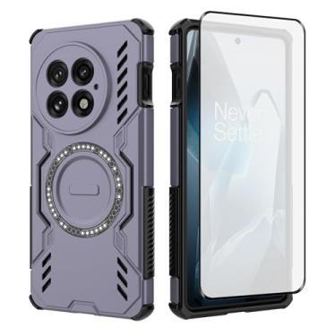 Imagem de Asuwish Capa de telefone para OnePlus 13 5G com protetor de tela de vidro temperado, capa magnética e proteção à prova de choque, fina, rígida, fina, acessórios de celular robustos One+ 1plus13 2025