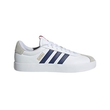 Imagem de adidas Tênis masculino Vl Court 3.0, Branco/Azul escuro/Better Scarlet, 39