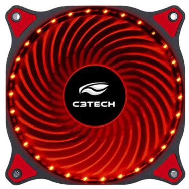 Imagem de Cooler Fan C3tech Storm F7-l130rd 120mm Led Vermelho - Preto