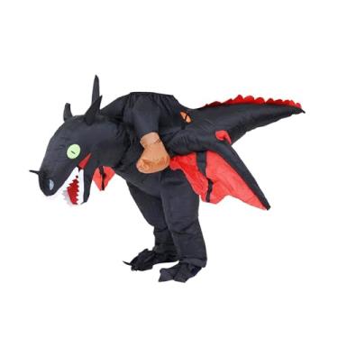 Imagem de YIJU Fantasia inflável de dragão para Halloween, fantasia engraçada e inflável para festa