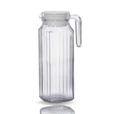Imagem de Jarra De Vidro Vania 1 Litro Para Bebidas Suco Água Com Alça - Hauskra