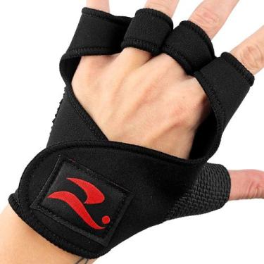 Imagem de Luva de Academia Treino Protetor de Palma Neoprene Supergrip Preto - R