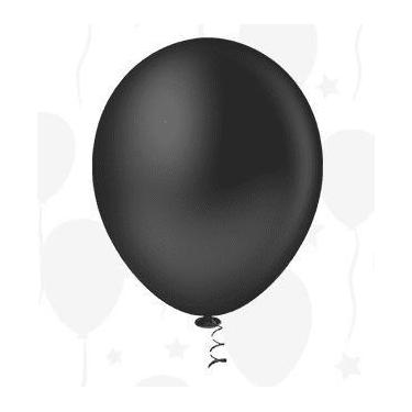 Imagem de BALÃO LISO REDONDO - PIC PIC Nº 08 - PRETO - Pacote com 50 unidades