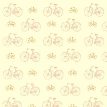 Imagem de Papel De Parede Amarelo E Bicicleta Autocolante Sala Quarto - LRP