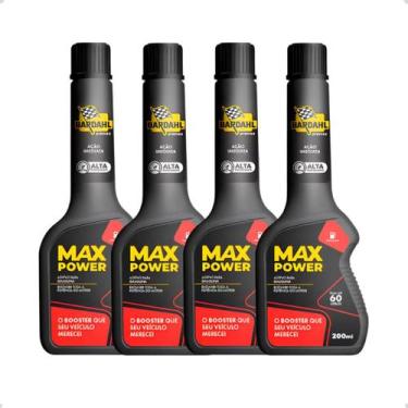Imagem de Kit C 4 Aditivo Gasolina Bardahl Max Power Maior Octanagem, Preto