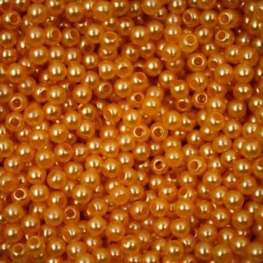 Imagem de PÉROLA DE ABS LISA Nº 03 20G PEROLA 3MM - LADEIRA BIJUTERIAS, Laranja 