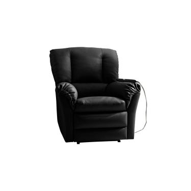 Imagem de Poltrona Reclinável Motorizada p/ Sala Da Vinci Malbec Zero Wall Giro e Balanço Courano Preto - Probel