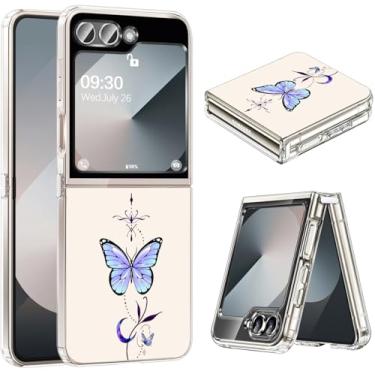 Imagem de Capa transparente para Samsung Z Flip 6 Slim Case para Samsung Galaxy Z Flip 6 Crystal Ultra Thin Soft TPU Capa de telefone transparente antiarranhões à prova de choque Z Flip6 capa protetora 5G (B)